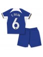 Billige Chelsea Thiago Silva #6 Hjemmedraktsett Barn 2023-24 Kortermet (+ Korte bukser)